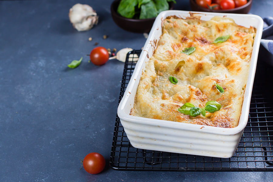 bigstock Delicious Homemade Lasagne Wit 243909793