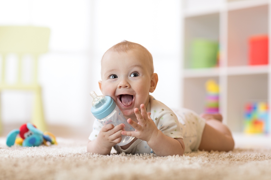 Bottle Feeding Baby Milk Calcium