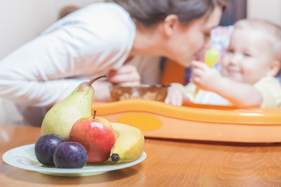 family eating pears good health